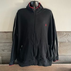 Polo Ralph Lauren Black Performance Track Jacket Size 2XLT
